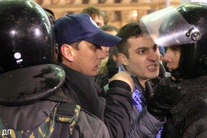 Задержание болельщиков ЦСКА